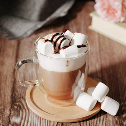 Decorbites™ Doppelwandiges Glas-Kaffeetasse 250/350 ml hitzebeständig für Latte Milch Zitronensaft