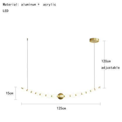 Decorbites™ Acryl-LED-Kronleuchter: Moderne Pendelleuchte für das Wohnzimmer