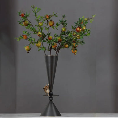 DecorBites™ Geometric Bronze Vase for Home Decor