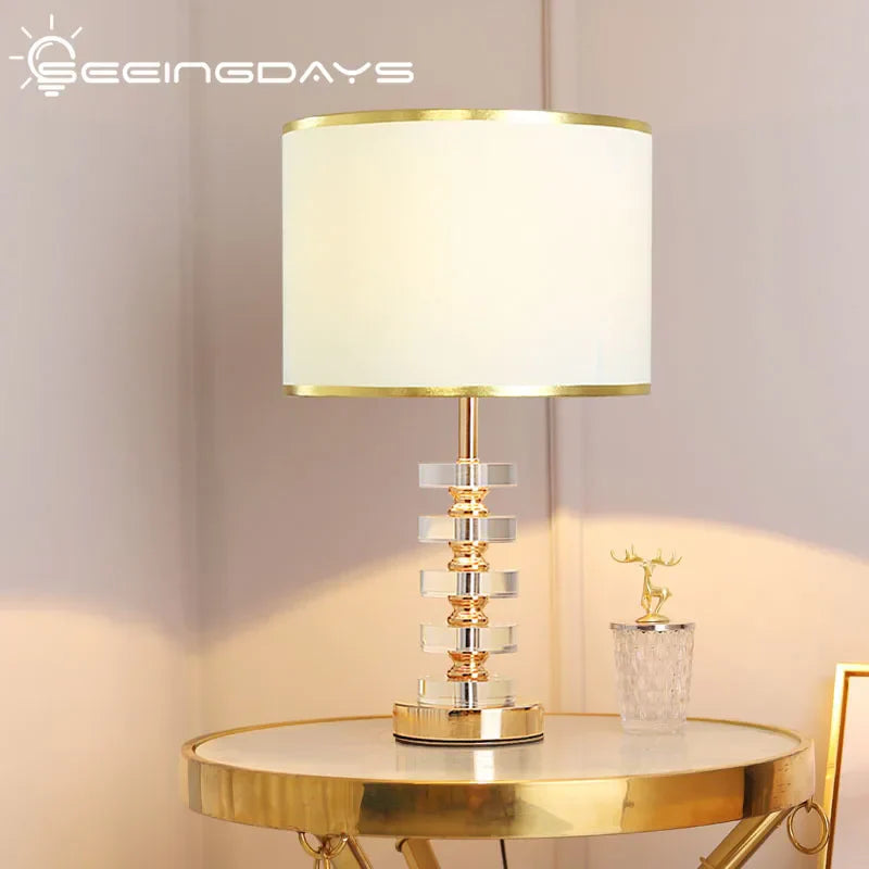 Decorbites™ Kristalltischleuchte: Elegantes modernes amerikanisches Design für Wohnzimmer und Schlafzimmer