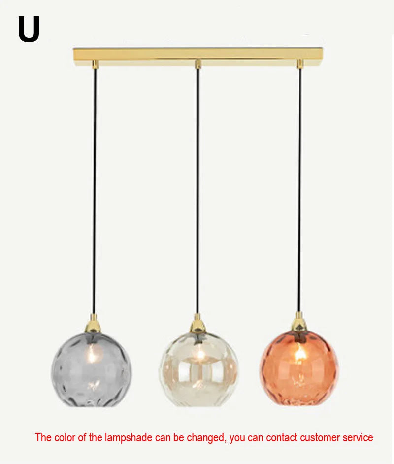 Decorbites™ Glas-Kugelluster-Hängeleuchten - Modernes nordisches Design für Küche, Schlafzimmer oder Restaurant