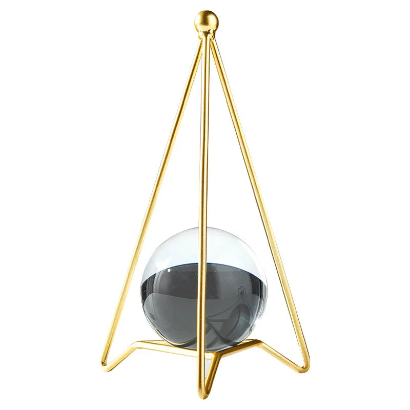 Decorbites™ Kristallkugel-Dekorationen: Nordisches Light-Luxus-Modernes Metall-Dekor für Zuhause und TV-Schrank