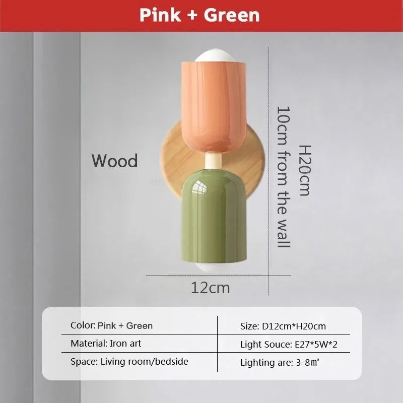 Decorbites™-Creme-Reißverschluss-Holzwandlampe für Schlafzimmer, Wohnzimmer, Flurbeleuchtung