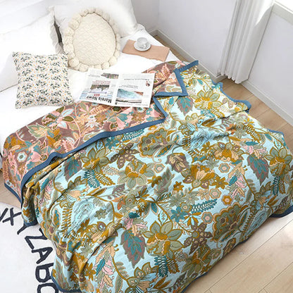Decorbites™ Japanische Baumwoll-Gaze-Sommerdecke - Luxuriöse weiche Steppdecke und Sofatuch für Erwachsene