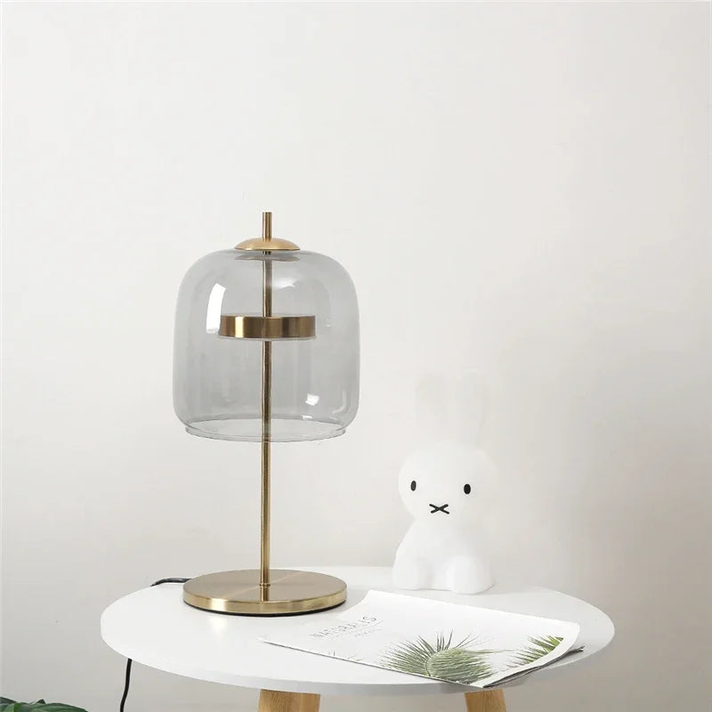 Decorbites™ Glas-Lampenschirm LED-Tischleuchte für modernes Schlafzimmer-Dekor