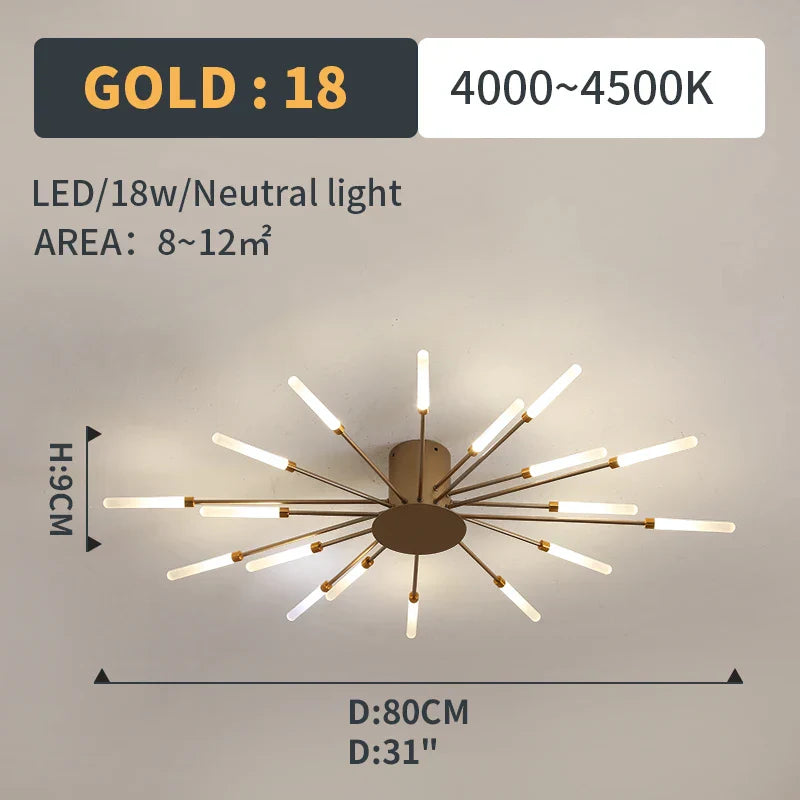 Decorbites™ LED-Feuerwerk-Anhängerlampen – Moderne Kronleuchterbeleuchtung für Wohnzimmer und Schlafzimmer