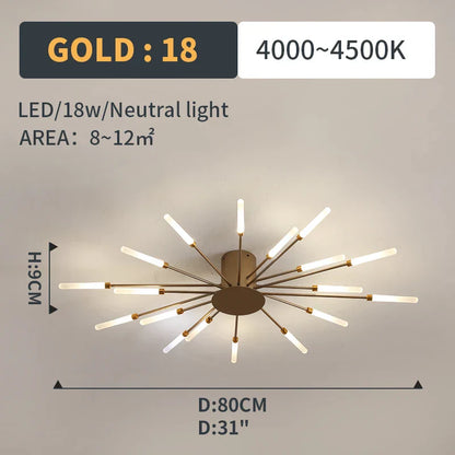 Decorbites™ LED-Feuerwerk-Anhängerlampen – Moderne Kronleuchterbeleuchtung für Wohnzimmer und Schlafzimmer