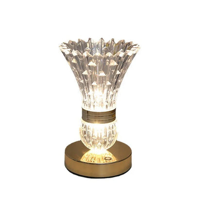 Decorbites™ Kristall-LED-Vasen-Tischleuchte mit Berührungsschalter, Dreifarbige Dimmbarkeit, Dekoration für Schlafzimmer und Wohnzimmer