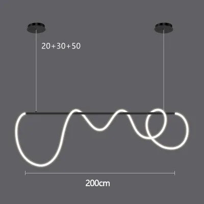 DecorBites™ LED Long Hose Chandelier for Dining Room Kitchen Bar Pendant Lamp