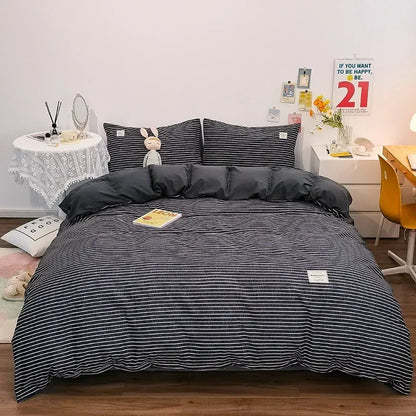 Decorbites™ Japanisches Gittermuster-Bettwäsche-Set für alle Jahreszeiten, Queen/King-Größe Steppdecke