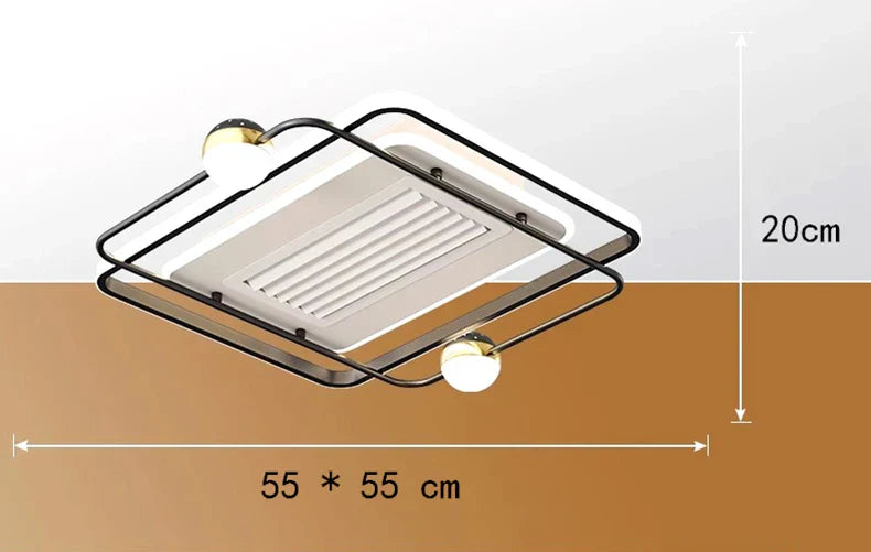 Decorbites™ Kinderzimmer-Deckenventilator mit Fernbedienung und modernem LED-Licht