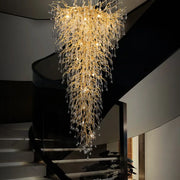 Gold Crystal LED Chandelier Polished Round150cm