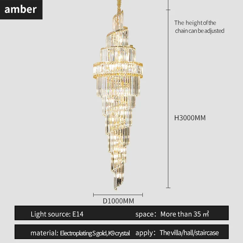 Deluxe Crystal Pendant Chandelier