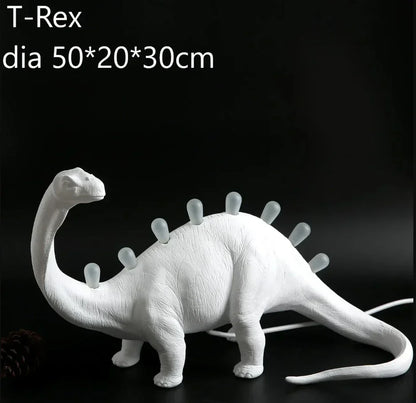 Decorbites™ Dino-LED-Schreibtischlampen – Jurassic-Schlafzimmer-Bronto T-Rex Harz-Dinosaurier-Heimdekoration-Beleuchtung