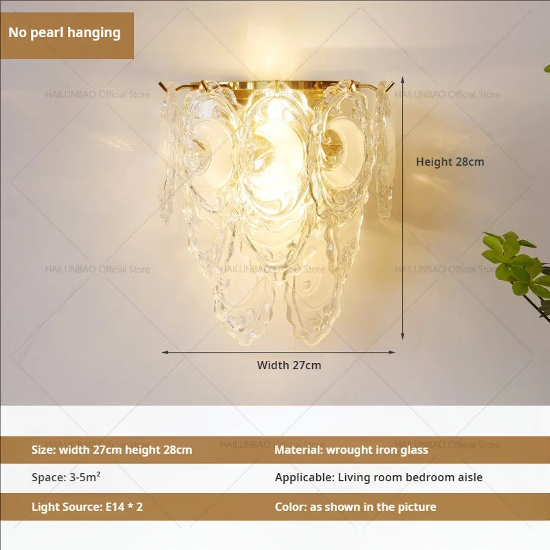 Crystal Glass Wall Lamp