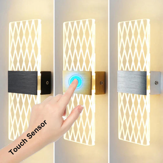 DecorBites™ Acrylic Touch Sensor LED Wall Lamp, Modern Sconces, 6W Indoor Lighting for Home Decor