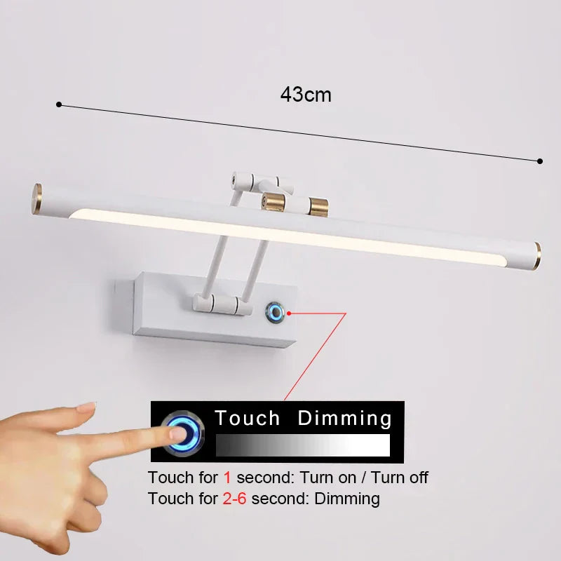 DecorBites™ LED Bathroom Wall Sconce 58cm Modern Indoor Bedroom Lighting