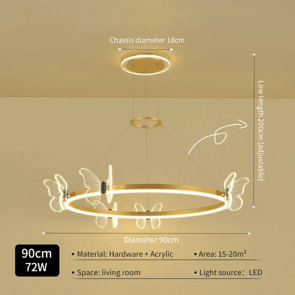 DecorBites™ Luxe Butterfly LED Ceiling Lamp: Modern, Bright & Elegant Atmosphere
