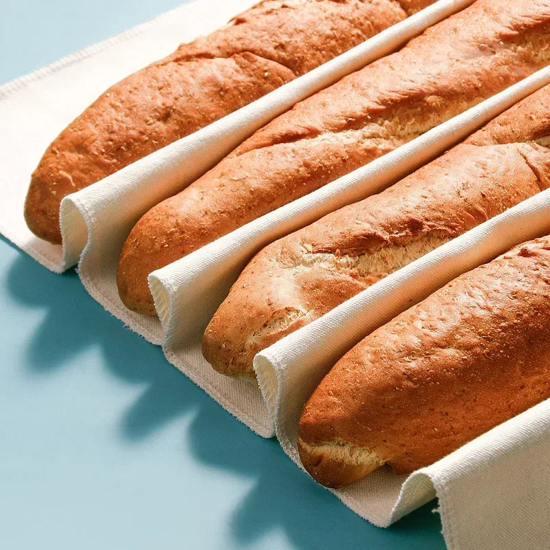 DecorBites™ Cotton Baguette Proofing Cloth for Baking Tools & Bread Pans