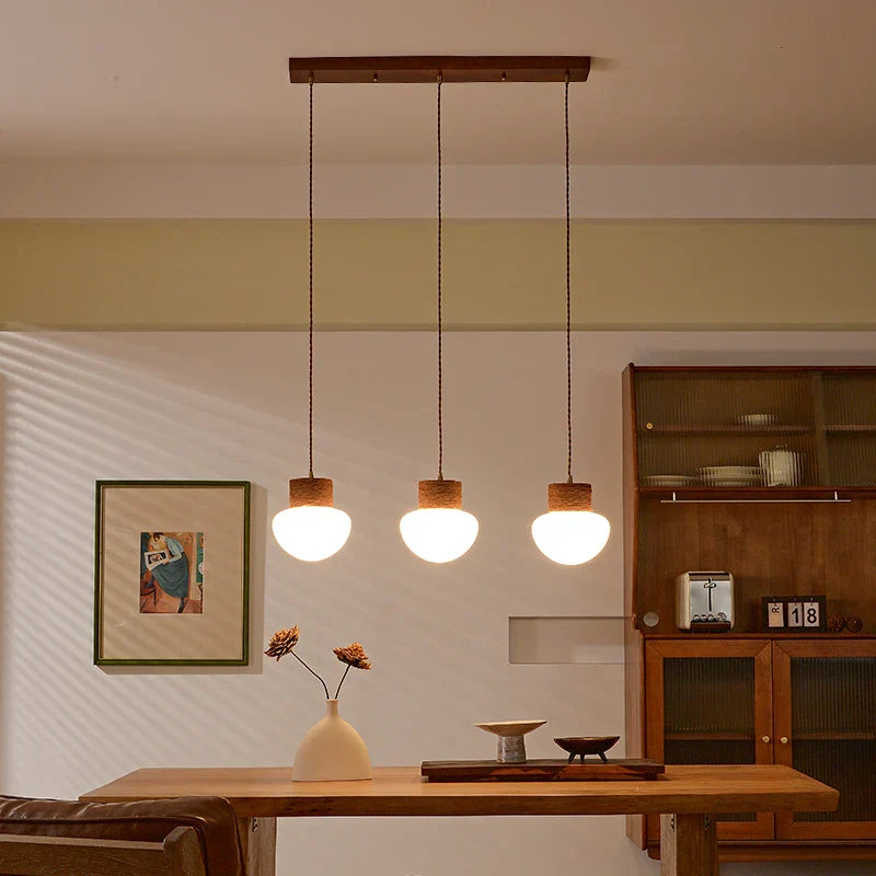 Decorbites™ Hanfseil LED-Hängeleuchte - Nordische Glasleuchte für die Raumdekoration im Haus