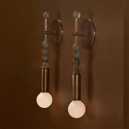 Decorbites™ Messing-Marmor-Kugel-Wandleuchte LED dimmbar klassisches Wohnraumschmuckstück