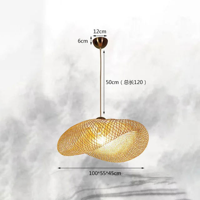 Decorbites™ Bambus-Leuchter: Handgefertigte LED-Hängeleuchte für Wohn- und Esszimmer.withOpacity