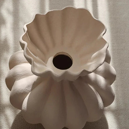 Decorbites™ Spitzen-Keramikvase für Blumensträuße und Arrangements zur Wohnraumausstattung