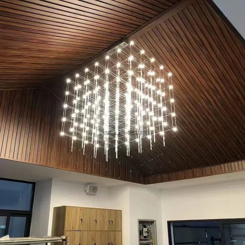 Decorbites™ Cosmos-Kronleuchter: Nordisches Silber-Glühwürmchen-Licht für luxuriöse Wohn- und Esszimmer