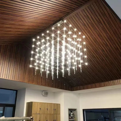Decorbites™ Cosmos-Kronleuchter: Nordisches Silber-Glühwürmchen-Licht für luxuriöse Wohn- und Esszimmer