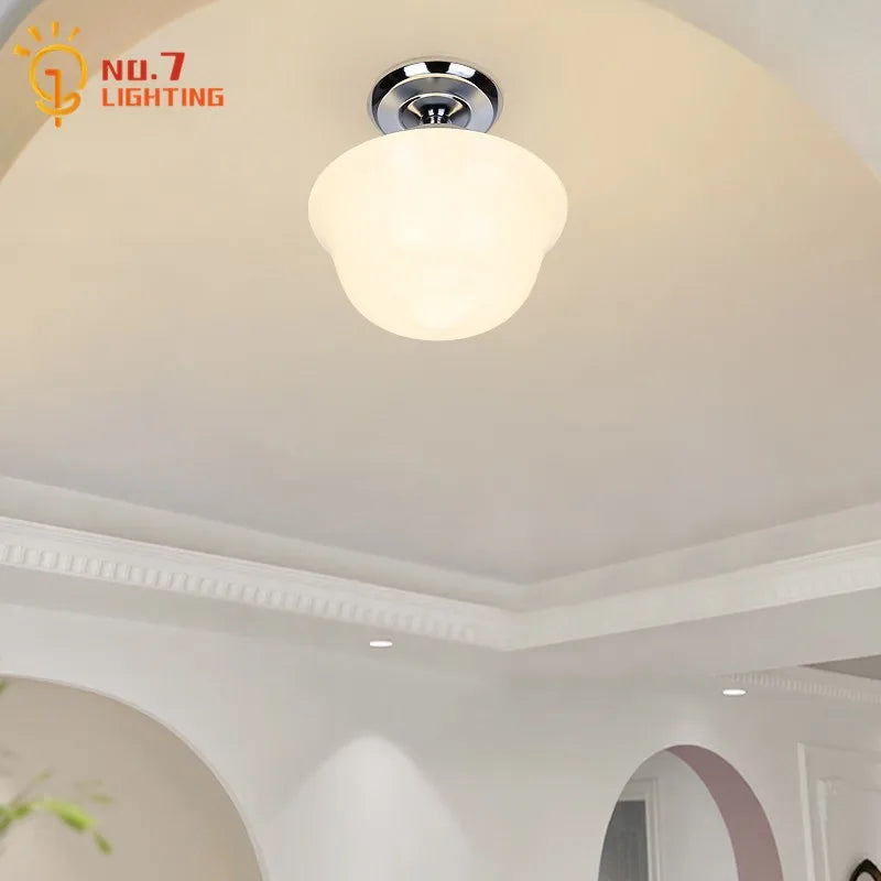 Decorbites™ Cremeglas-Pendantleuchten LED E27 Retro-Hängeleuchte für Schlafzimmer, Küche, Restaurant