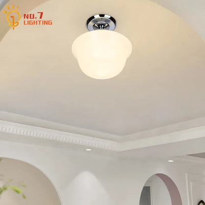 Decorbites™ Cremeglas-Pendantleuchten LED E27 Retro-Hängeleuchte für Schlafzimmer, Küche, Restaurant