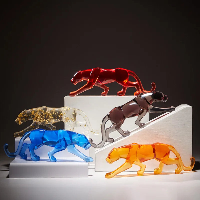 Decorbites™ Leopard Gepard Harz-Tier-Skulpturen für die Heimdekoration