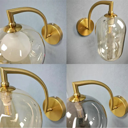 DecorBites™ Glass Ball LED Wall Sconce for Living Bedroom Dining Kitchen - Minimalist Design