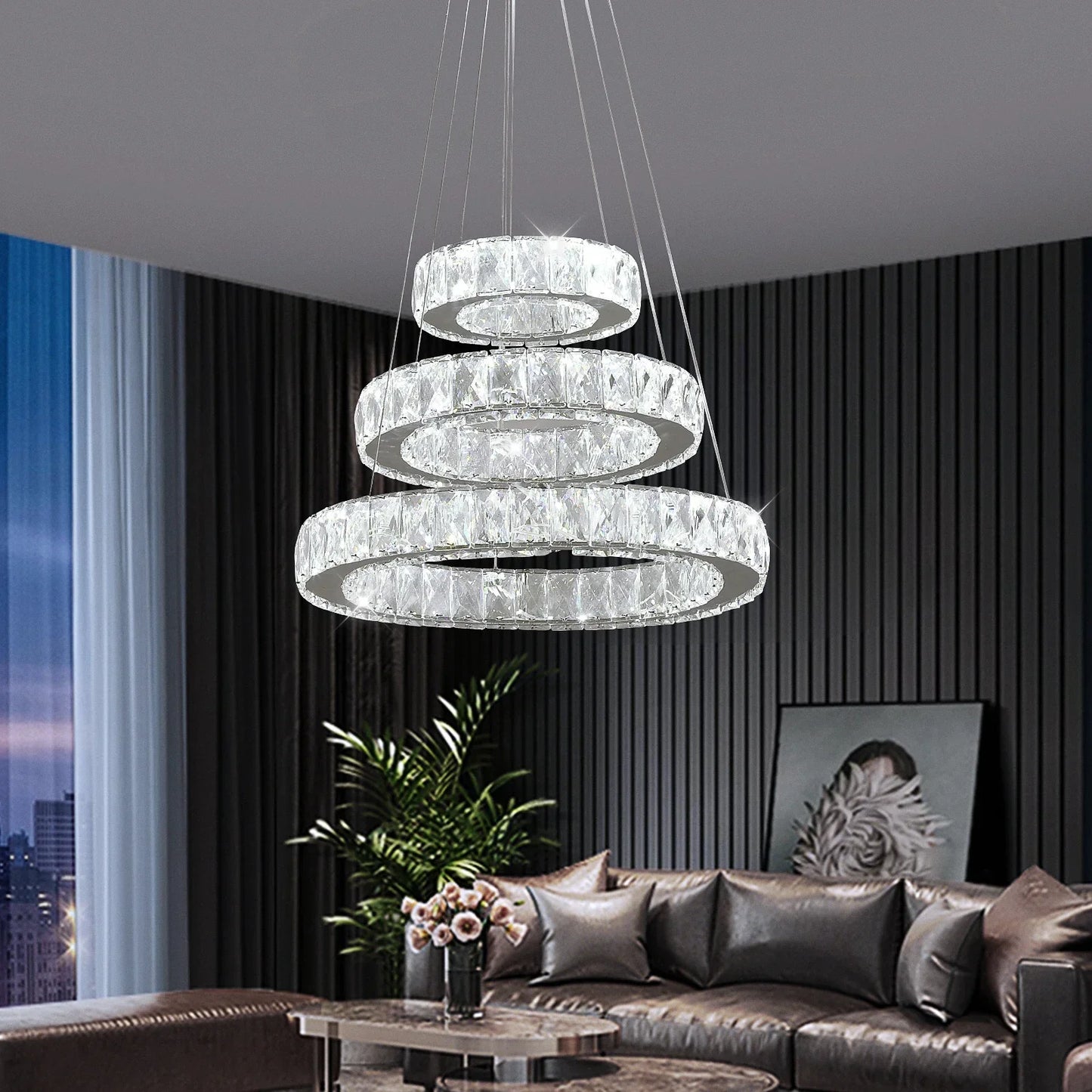 Decorbites™ Crystal-LED-Kronleuchter: Moderne Hängelampe für luxuriöse Einrichtung des Wohnraums