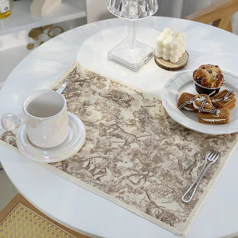 Decorbites™ Baumwoll-Leinen-Tischset - Wasserdicht & Wärmeisolierend Küchenuntersetzer