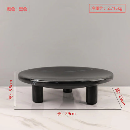 Decorbites™ Imitationsmarmorharz Dreibeiniges Obsttablett - Minimalistische Schreibtischdekoration