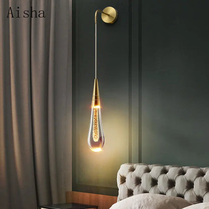 DecorBites™ Crystal LED Wall Lamp: Elegant Bedside Lighting for Home Decor & Ambiance
