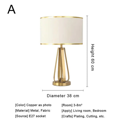 Decorbites™ Kristall-Nachttischlampe: Modernes nordisches Design, Stoff-Lampenschirm für Wohnzimmer & Schlafzimmer