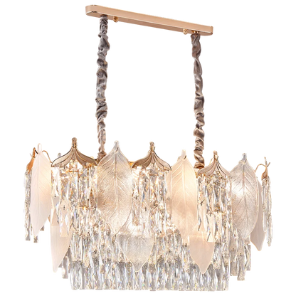 Decorbites™ Kristall-Blätter-Kronleuchter: Elegante postmoderne Beleuchtung für Wohnzimmer, Esszimmer, Schlafzimmer
