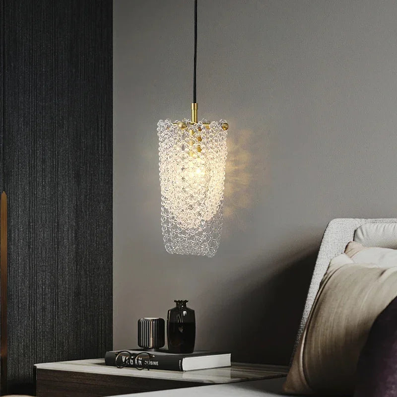 Decorbites™ Kristall-Quaste-Nachttisch-Hängeleuchte: Luxus-Beleuchtung für Schlafzimmer & Restaurant
