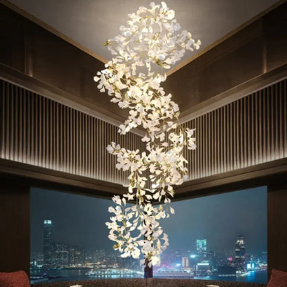 Decorbites™ Ginkgo-Leuchter Villa-Duplex-Pendantleuchte für Wohnzimmer & Hotelfoyer