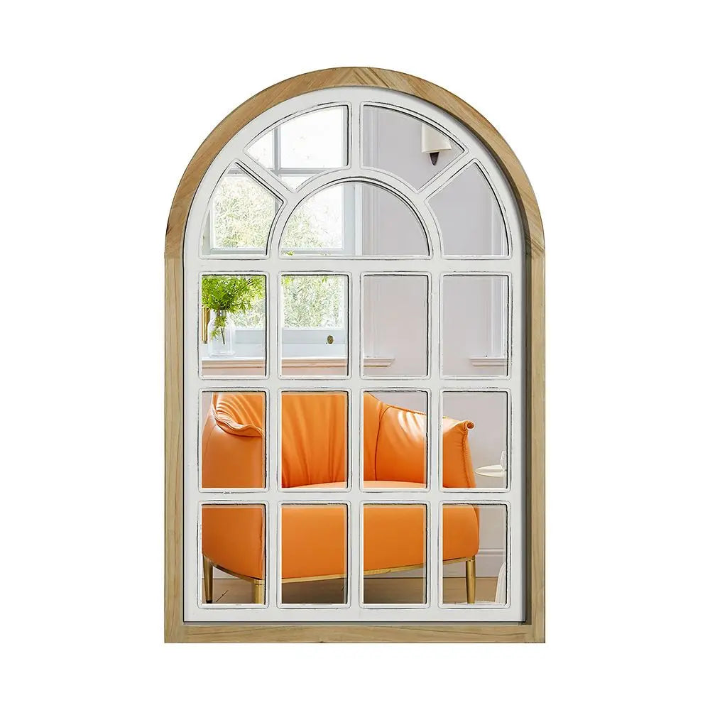 DecorBites™ Gothic Rose Window Carved Mirror for Wall Decor in Living Room or Bedroom