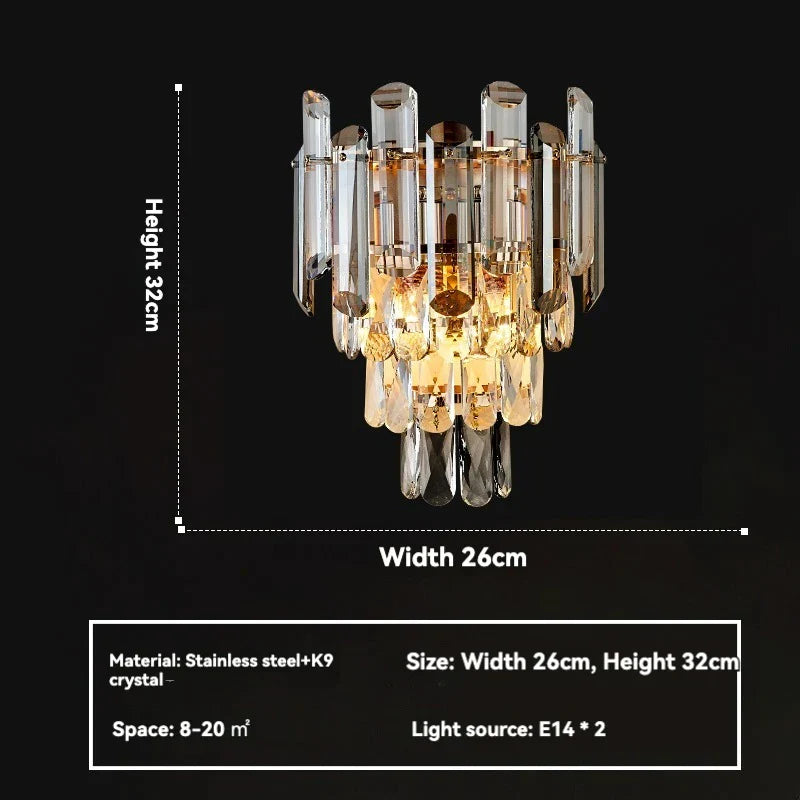 Gold Crystal Chandelier 6pcs Ceiling Design
