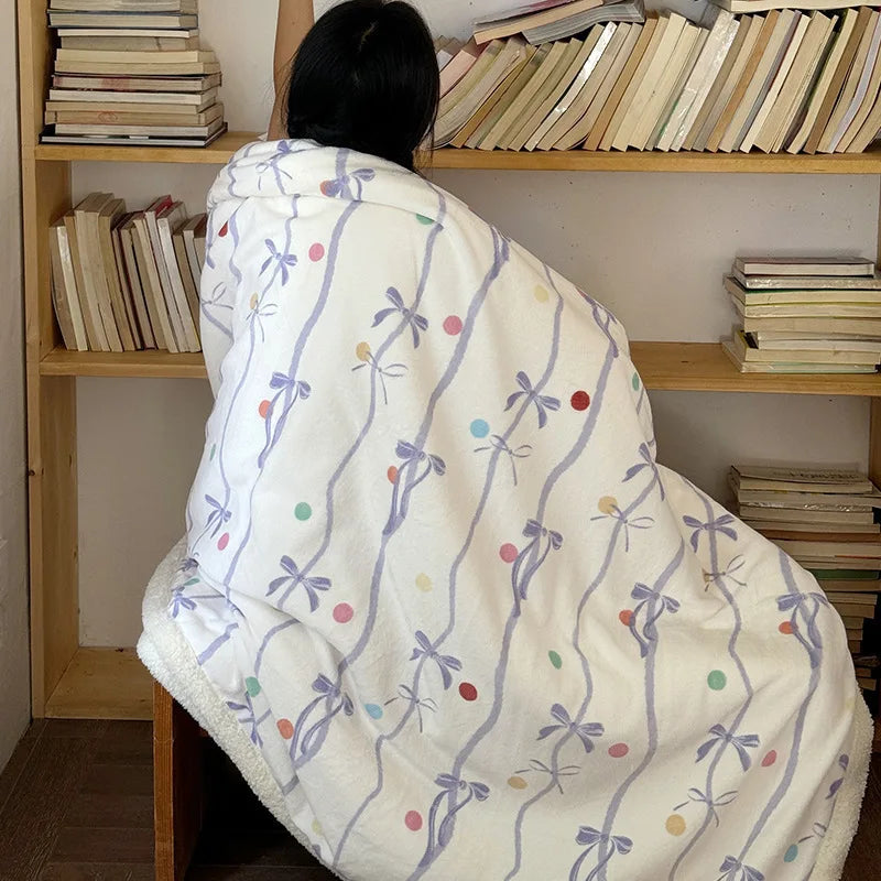 Decorbites™ Koreanisches Cartoon-Plüschdecke, weiche Nappensofabezug für Zuhause und Wohnheim