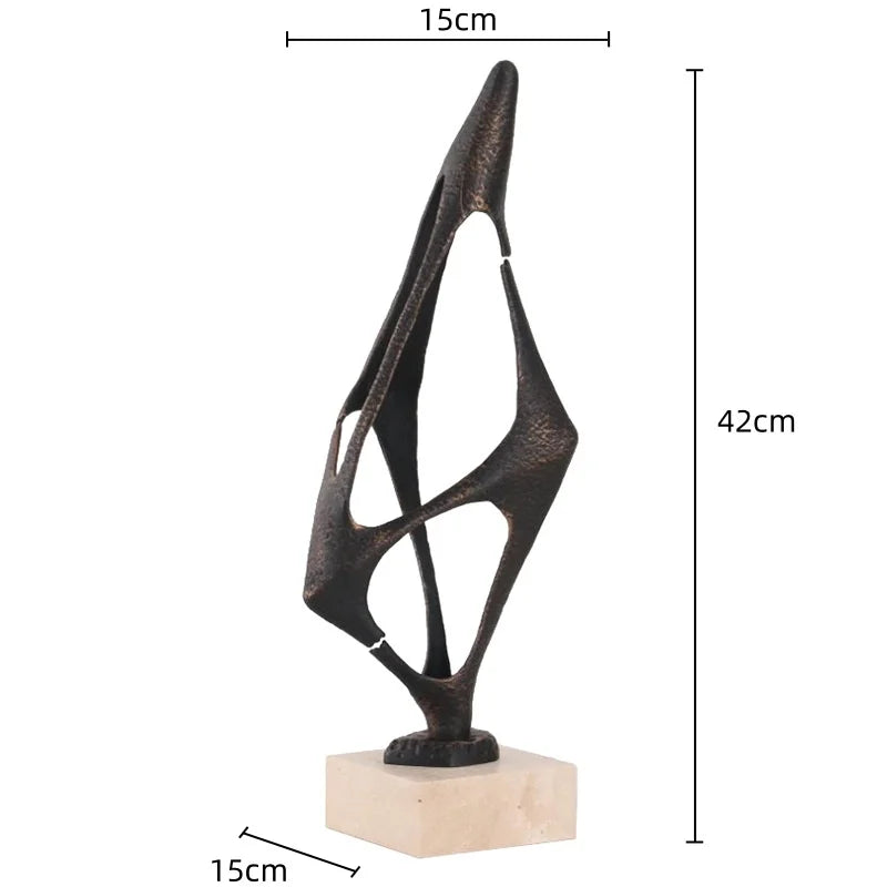Decorbites™ Geometrische Abstrakte Gesicht Metallstatue Figurine Heimdekoration
