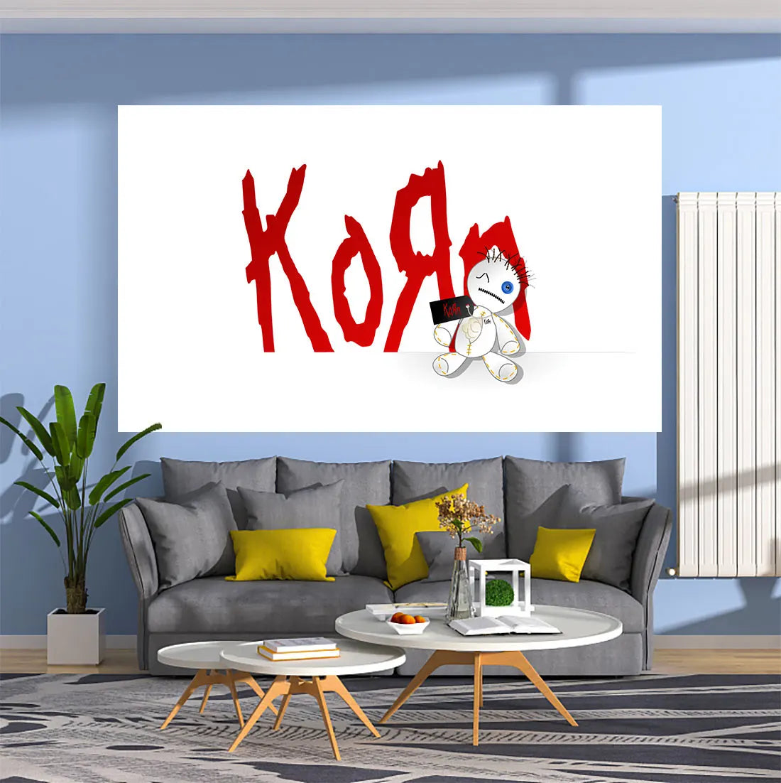 DecorBites™ KORNS Band Tapestry: Vintage Bedroom Decor Aesthetic Room Art