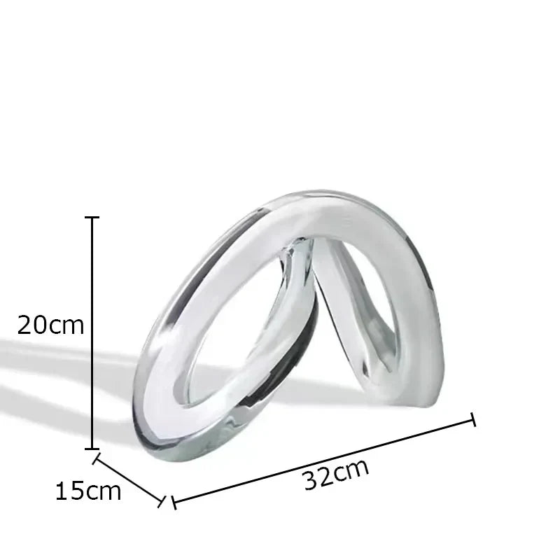 Glass Geometric Knot Sculpture