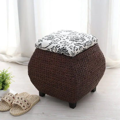 DecorBites™ 3-in-1 Storage Stool: Footrest, Shoe Organizer, and Convenient Seat