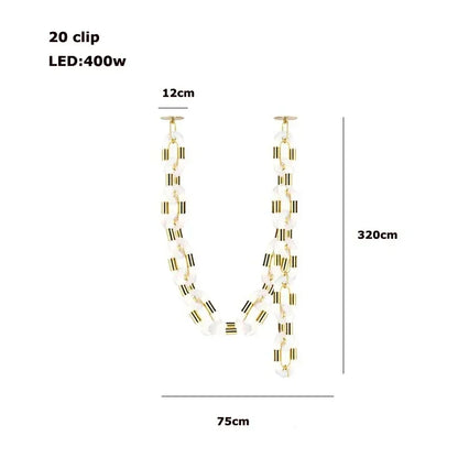 Decorbites™ Kristall-Goldkette-Hängelampe Deckenleuchte für die Hausdekoration