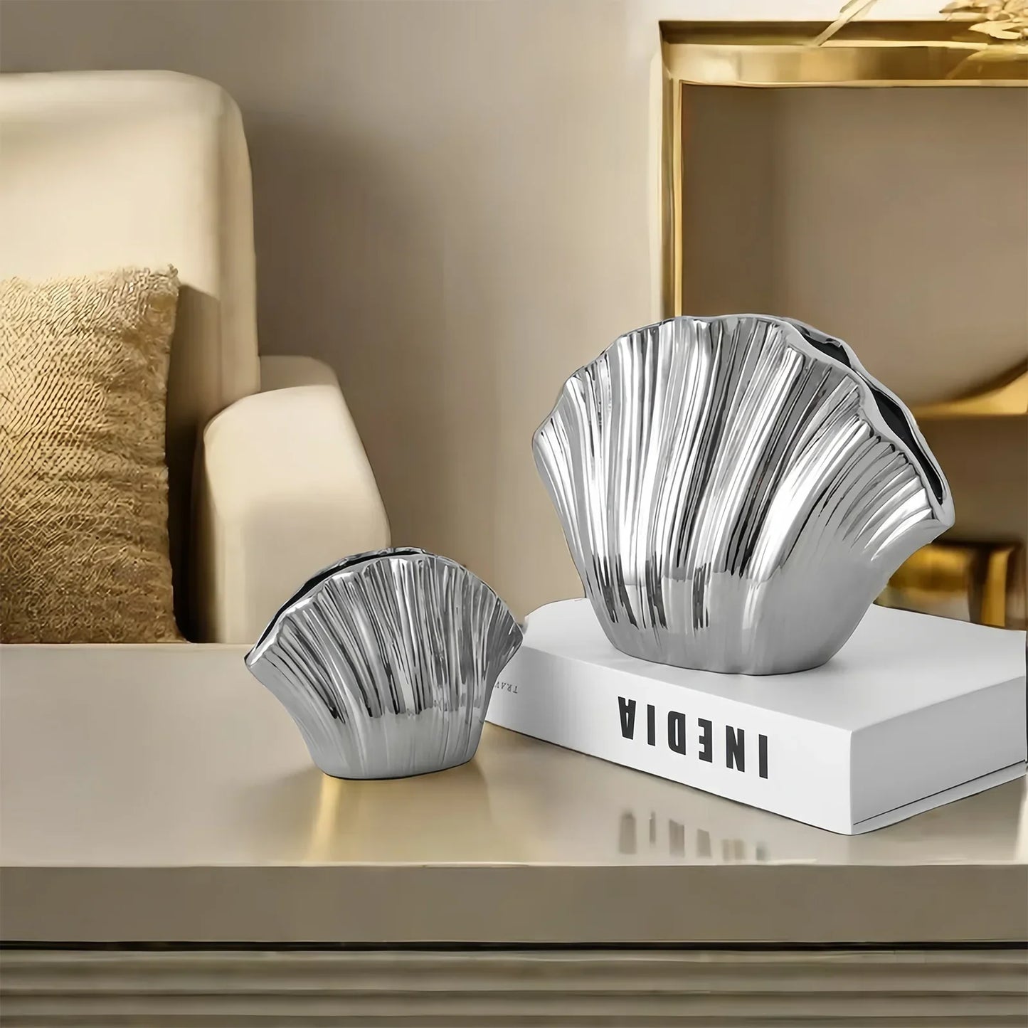 Decorbites™ Gradient Shell Keramikvase | Bunte Blumentopf Heimdekoration & Accessoires